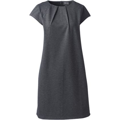 Women's Short Sleeve Ponte Dress - primary