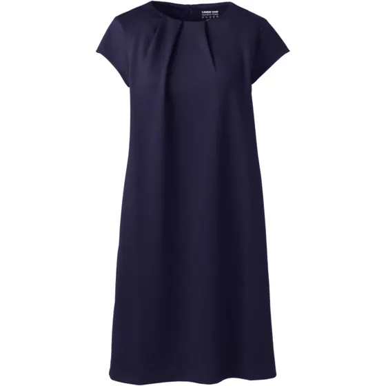 Women's Short Sleeve Ponte Dress - primary
