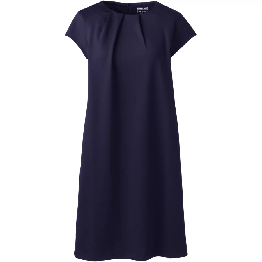 Women's Short Sleeve Ponte Dress view 1