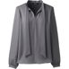 Womens Petite Polyester Crepe Long Sleeve Tie Neck Popover Blouse, alternative image