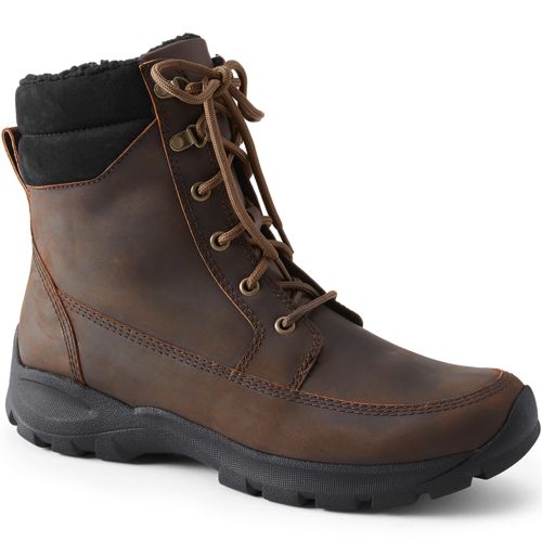 Men's All Weather Leather Insulated Winter Snow Boots