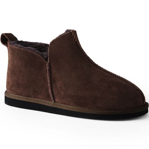 Men's Shearling Boot Slippers | Lands' End