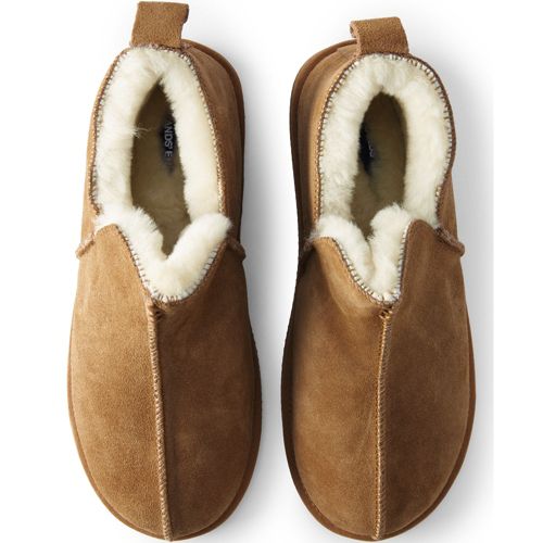 Mens sherpa 2024 lined slippers