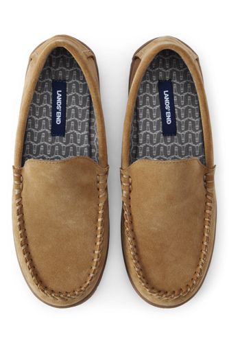 mens fleece lined moccasin slippers