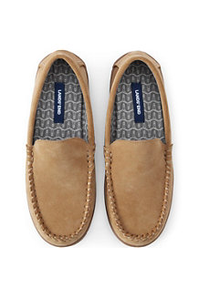 Men's Flannel Lined Suede Moccasin Slippers