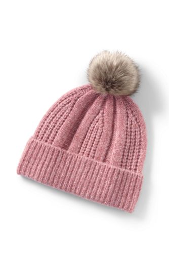 Women S Lightweight Winter Bobble Hat Lands End