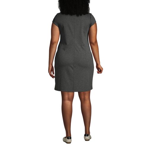 Women's Plus Size Short Sleeve Ponte Dress - image 4