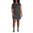 Women's Plus Size Short Sleeve Ponte Dress, Front