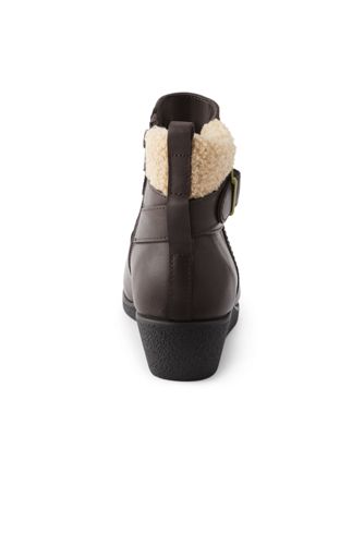 wide width wedge boots