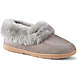 Women's Suede Fuzzy Shearling Embroidered Slippers, alternative image