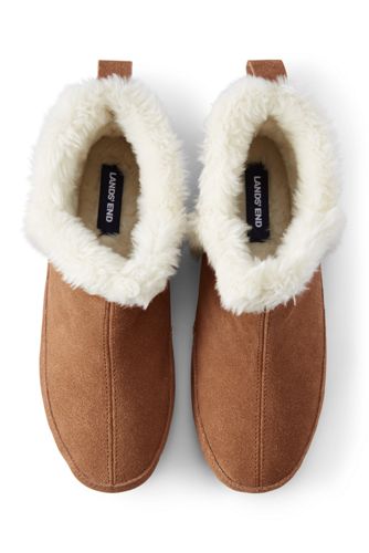Bulk himmelsk Colonial Women's Suede Leather Bootie House Slippers | Lands' End