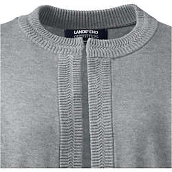 Women's Cotton Modal 3/4 Sleeve Novelty Stitch Trim Cardigan Sweater, alternative image