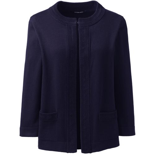 Women's Cotton Modal Zip Cardigan Sweater Jacket