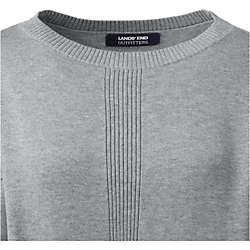 Women's Cotton Modal Long Sleeve Rib Detail Dropped Shoulder Tunic Sweater, alternative image