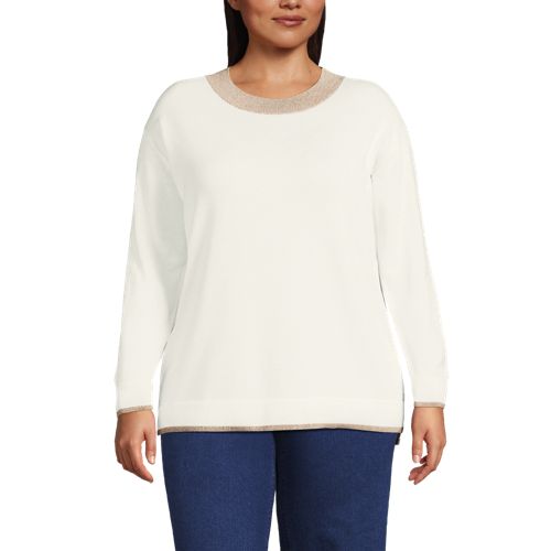 Women's Plus Size Tully Curved Hem Sweater - Midnight