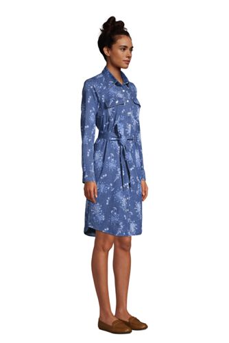 lands end denim dress