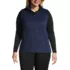 Women's Plus Size Sweater Fleece Vest, Front