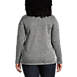 Women's Plus Size Sweater Fleece Quarter Zip Pullover, Back