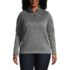 School Uniform Women's Plus Size Sweater Fleece Quarter Zip Pullover, Front