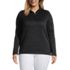 Women's Plus Size Sweater Fleece Quarter Zip Pullover, Front