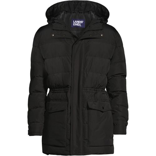 Lands end clearance black puffer coat