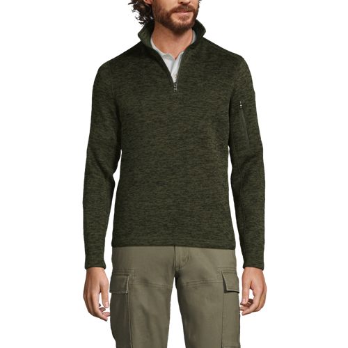 Men's Custom Embroidered Sweater Fleece Quarter Zip Pullover | Lands' End  Business Uniforms