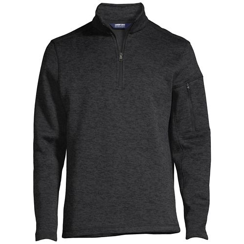 Lands' End Men's Tall Quarter Zip Fleece Pullover 