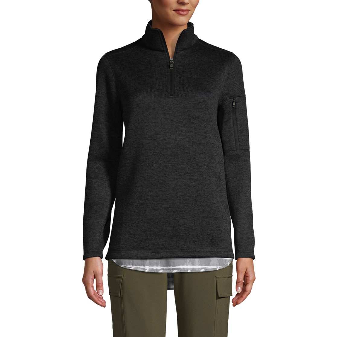 Women's Sweater Fleece Quarter Zip Pullover