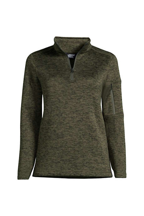 Women's Custom Embroidered Sweater Fleece Quarter Zip Pullover