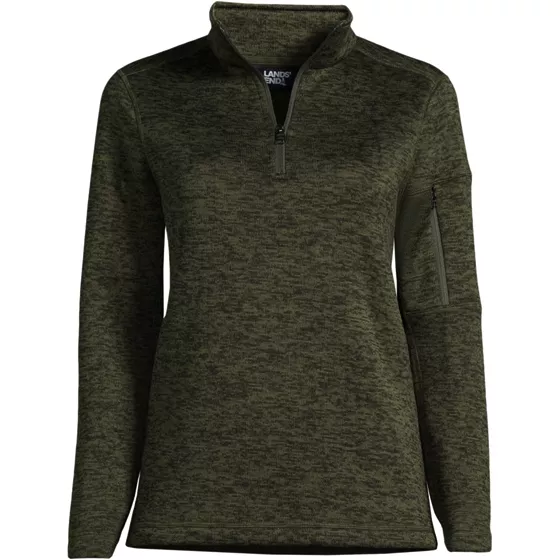 Women's Sweater Fleece Quarter Zip Pullover - primary