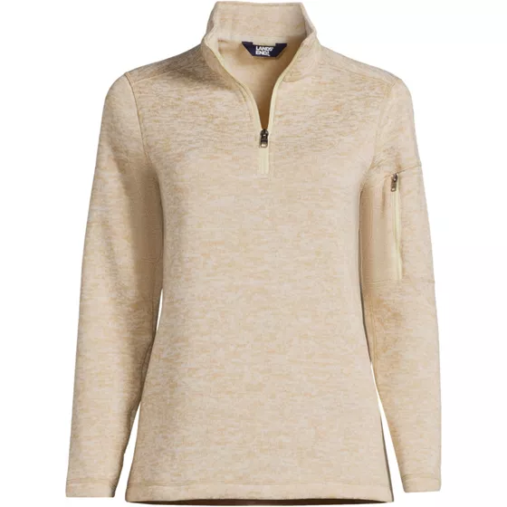 Women's Sweater Fleece Quarter Zip Pullover - primary