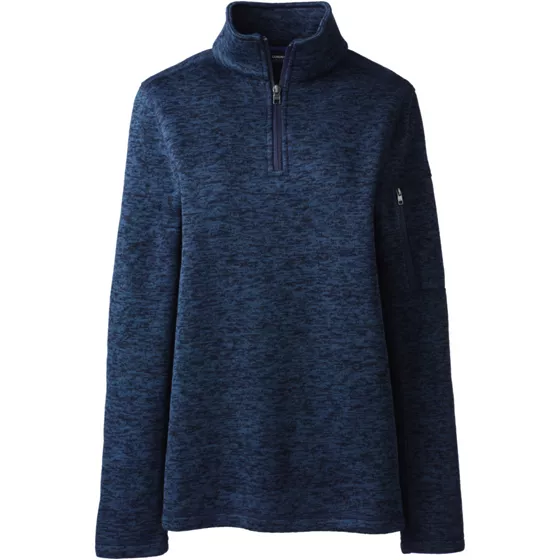 Women's Sweater Fleece Quarter Zip Pullover - primary