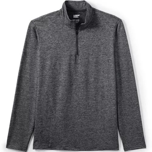 Unisex Rapid Dry Space Dye Quarter Zip Pullover Shirt | Lands' End