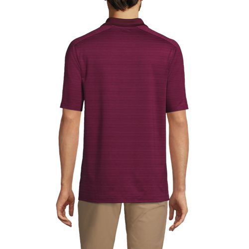 Men's Rapid Dry Tonal Stripe Polo Shirt, Back