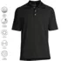 Men's Rapid Dry Tonal Stripe Polo Shirt, alternative image