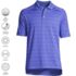 School Uniform Men's Rapid Dry Tonal Stripe Polo Shirt, alternative image