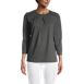 Women's Cotton Polyester 3/4 Sleeve Pleat Neck Top, Front