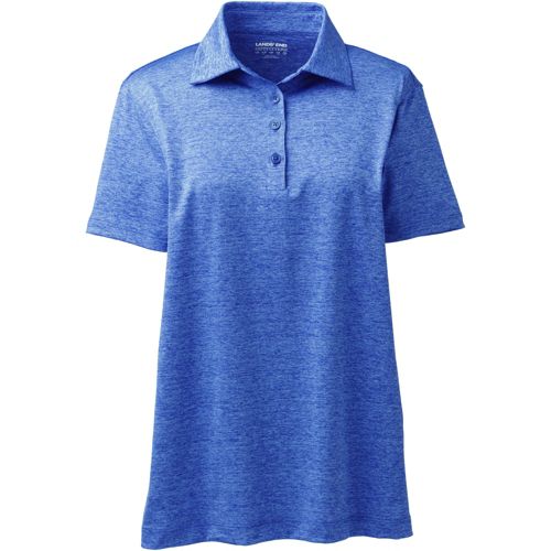 売れ筋商品|||ランズエンド カットソー トップス レディース Women's Short Sleeve Feminine Fit Rapid Dry Polo Shirt Blue Women's Short Sleeve Rapid Dry Sport Neck Polo Shirt | Lands