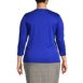 School Uniform Women's Plus Size Supima Micro Modal 3/4 Sleeve Notch Neck Top, Back