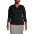 Women's Plus Size Supima Micro Modal 3/4 Sleeve Notch Neck Top, Front