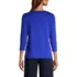 Women's Supima Micro Modal Three Quarter Sleeve Notch Neck Top, Back
