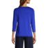 Women's Supima Micro Modal Three Quarter Sleeve Notch Neck Top, Back