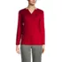 Women's Supima Micro Modal Three Quarter Sleeve Notch Neck Top, Front