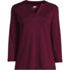 Women's Supima Micro Modal Three Quarter Sleeve Notch Neck Top, Front