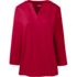 School Uniform Women's Plus Size Supima Micro Modal 3/4 Sleeve Notch Neck Top, Front