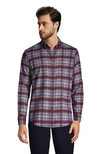 メンズ ソメロス ポルトガルフランネル シャツ ランズエンド