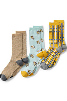 Women's Patterned Socks, 3-pack