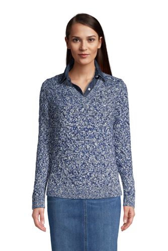 lands end women's cotton sweaters