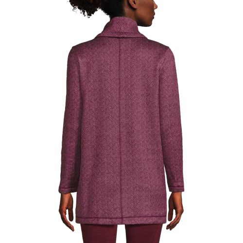 Lands' End Women's Sweater Fleece Tunic Cowl Neck Pullover : Target