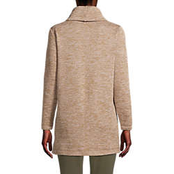 Women's Sweater Fleece Tunic Cowl Neck Pullover, Back